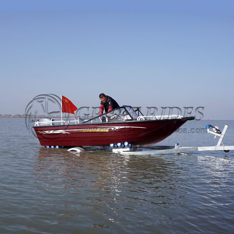 Quality CE 14.8FT/4.5m Sport Speed Aluminum Fishing Yacht Open Rowing Boat Promotion Price