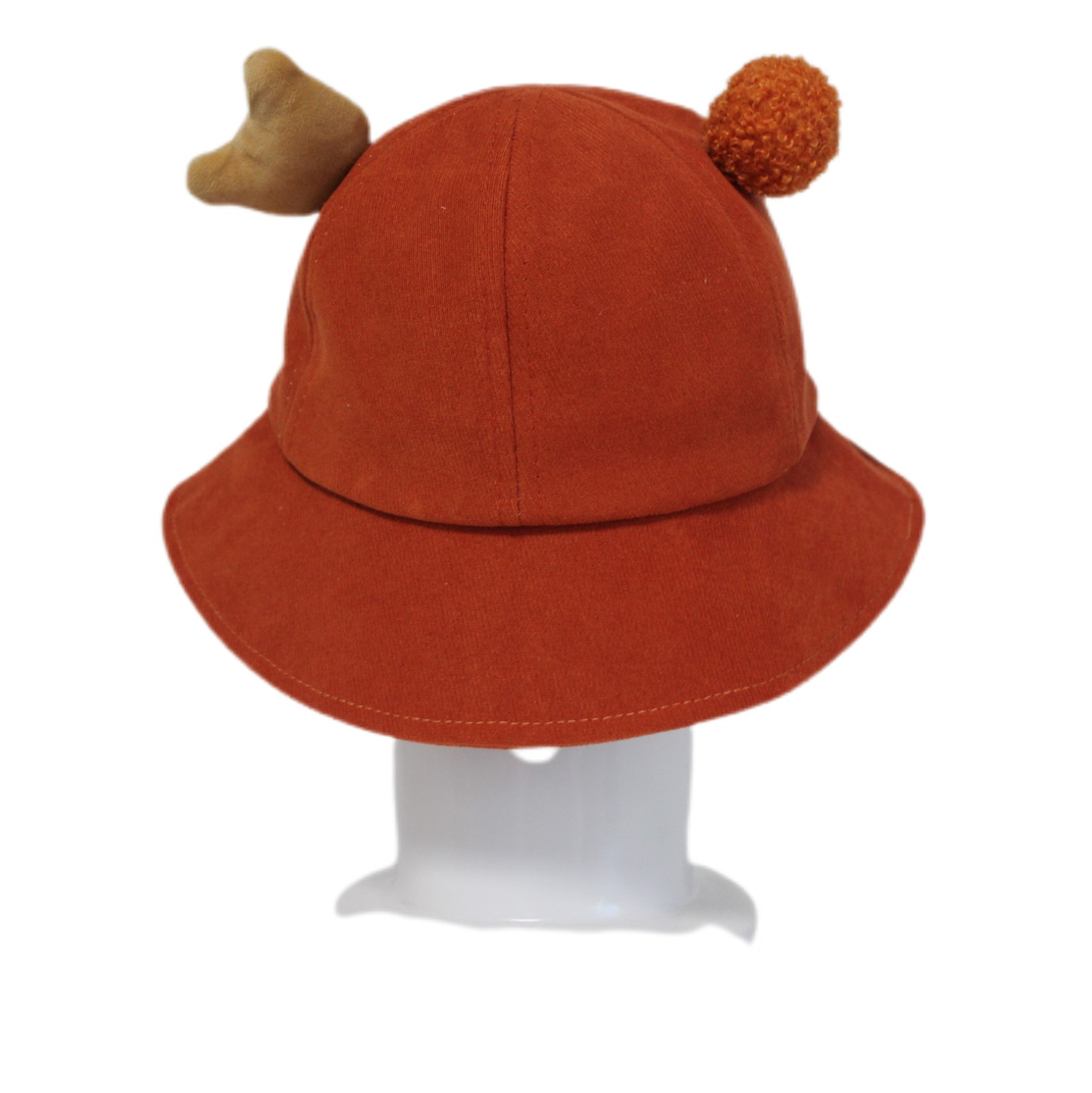 Vison adjustable children hat animal ears custom embroidered kids cartoon bucket hat with drawstring