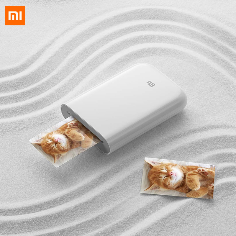 Xiaomi mijia AR принтер, 300 точек/дюйм портативный фото мини карман в стиле «сделай сам»; Удельный вес 500 мА/ч, изображение принтера Карманный принтер с бумага для печати