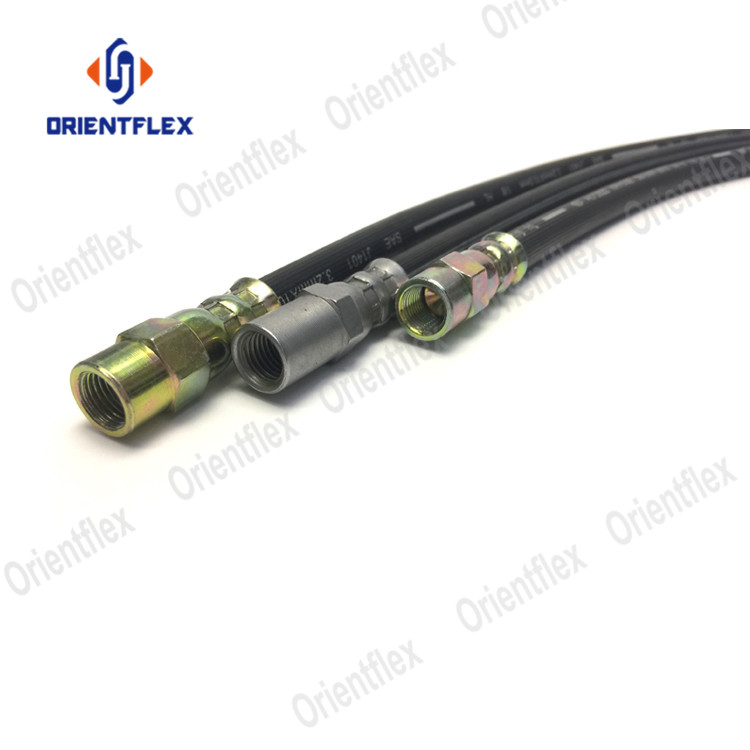 rubber braided auto sae j1401 hydraulic brake hose 1/8" hl for motorcycle