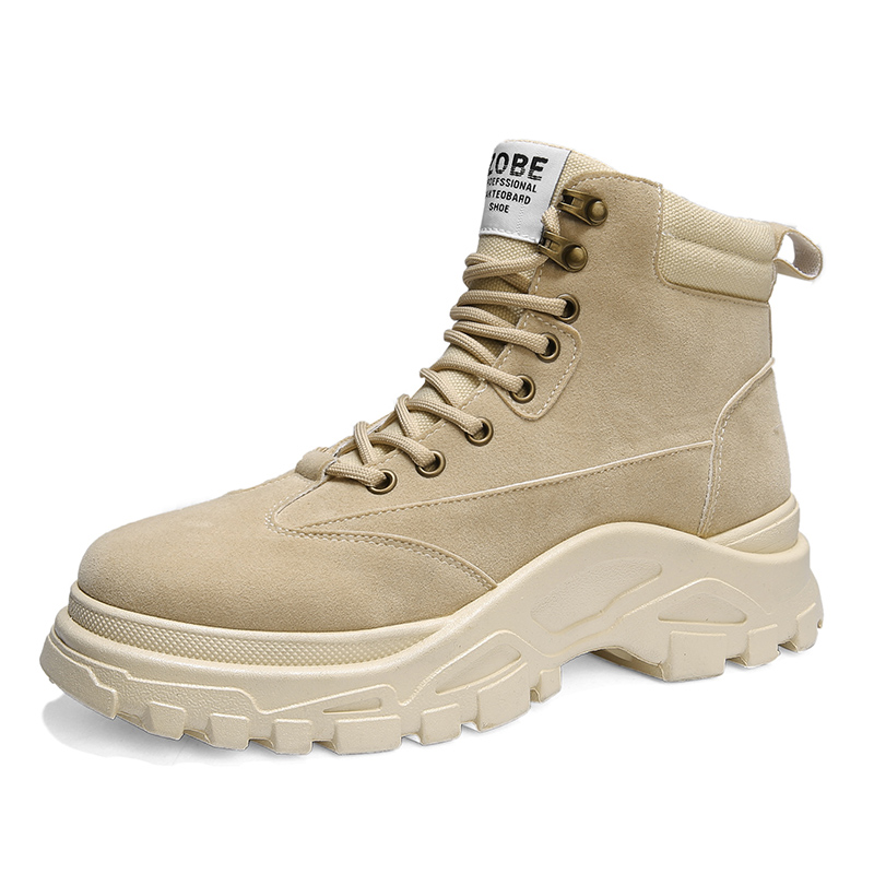 autumn high help boots British retro tooling desert color shoes