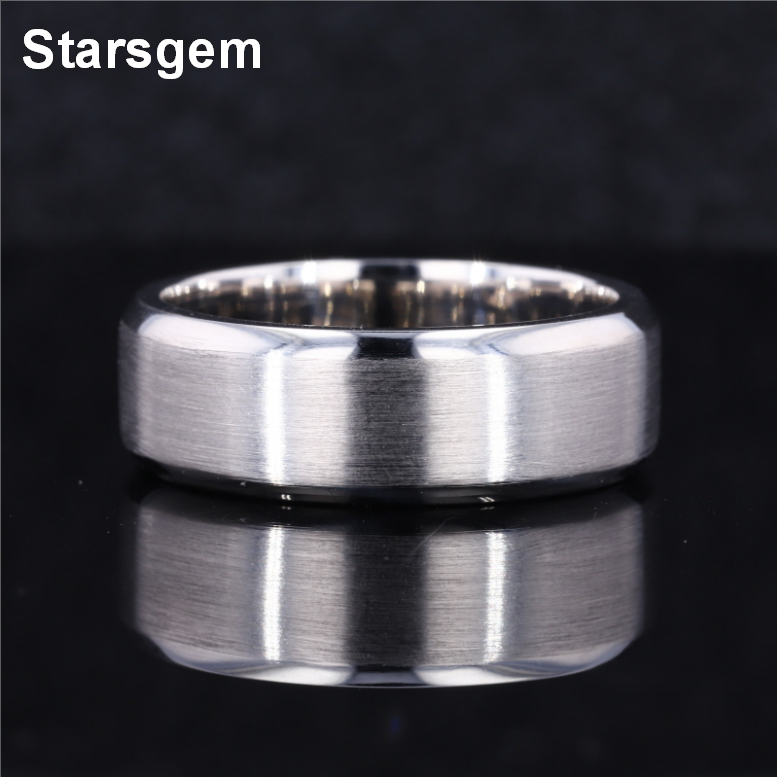 Мужское кольцо без камня Starsgem PT950, простое Платиновое кольцо