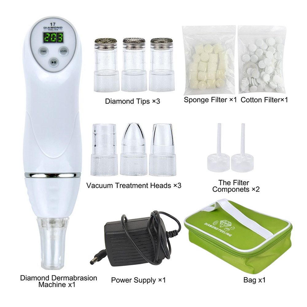 Hand Held Mini Diamond Peeling Machine Home Use Dermabrasion Microdermabrasion Pen Vacuum Beauty Machine Skin Care Device