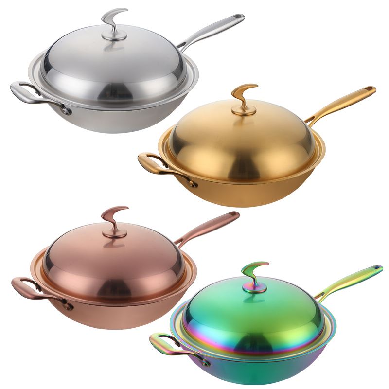 Wholesale kitchen tool stainless steel cookware pot frying pan cooking pot