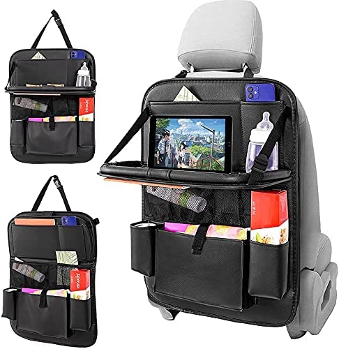 Manufacturers Custom wholesale best selling high quality easy installing Car seat back Organizer storage bag with table tray