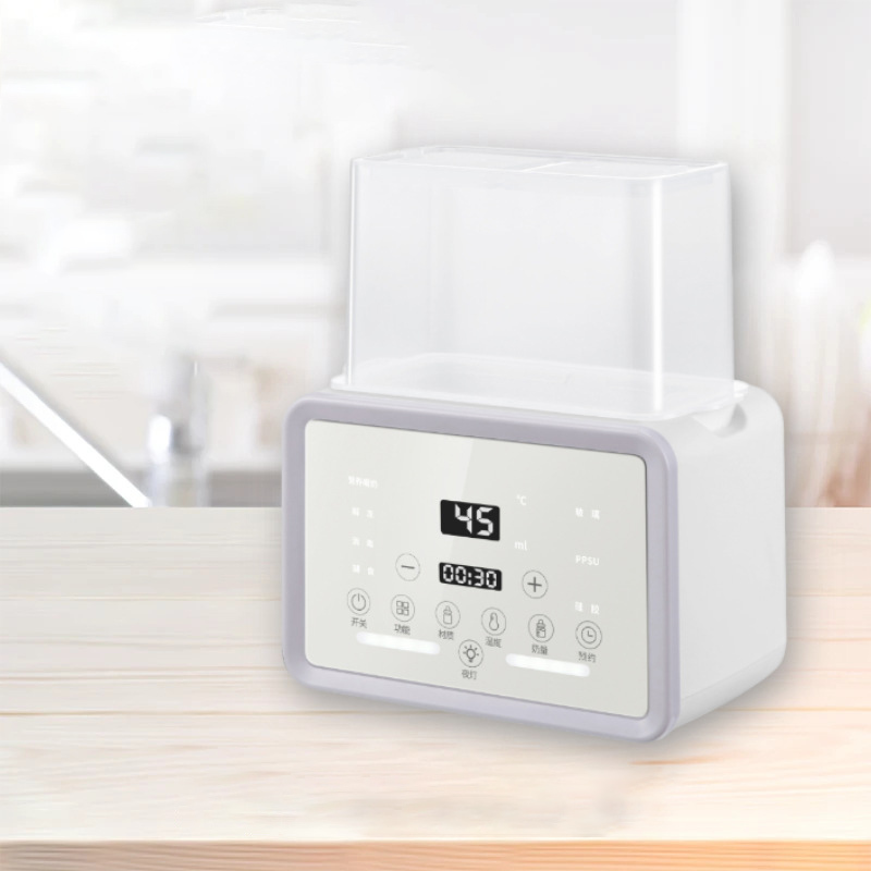 Custom 9 In1 Smart Temperature Control Electric Baby Feeding Formula Steam Sterilizer Double Baby Milk Bottle Warmer