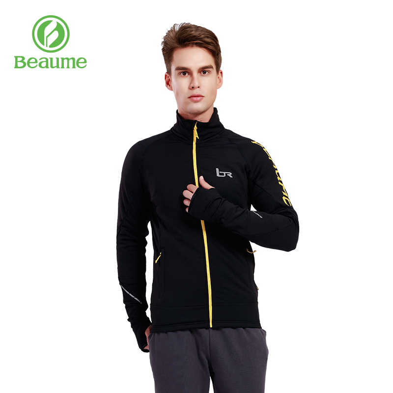 Men's color matching cycling jacket autumn and winter windproof fleece fashion outdoor casual fleece stand collar jacket coats