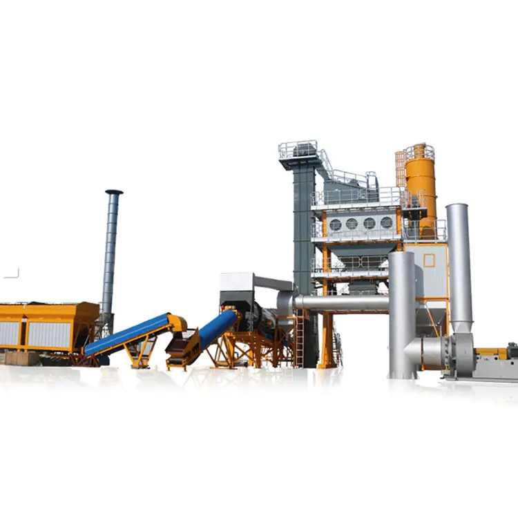 hot mix asphalt plant with dust collector generator