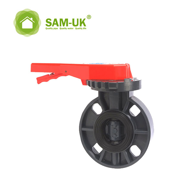 Sam-uk Made in China practical and environmentally friendly PVC plastic butterfly valve all kinds of pipes and fittings