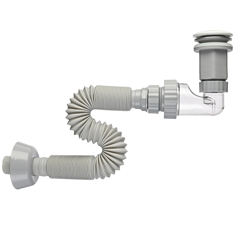 Plastic Pop up anti-odor drain pipe system with ceramic Flexible Plastic Waste Flexible Waste Pipe For Wash Basin