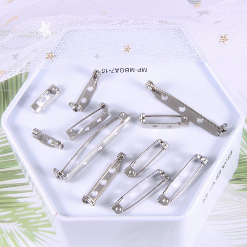 316l Stainless Steel Safety Locking Pin Backs Flat Back Brooches Craft For Tag Bag