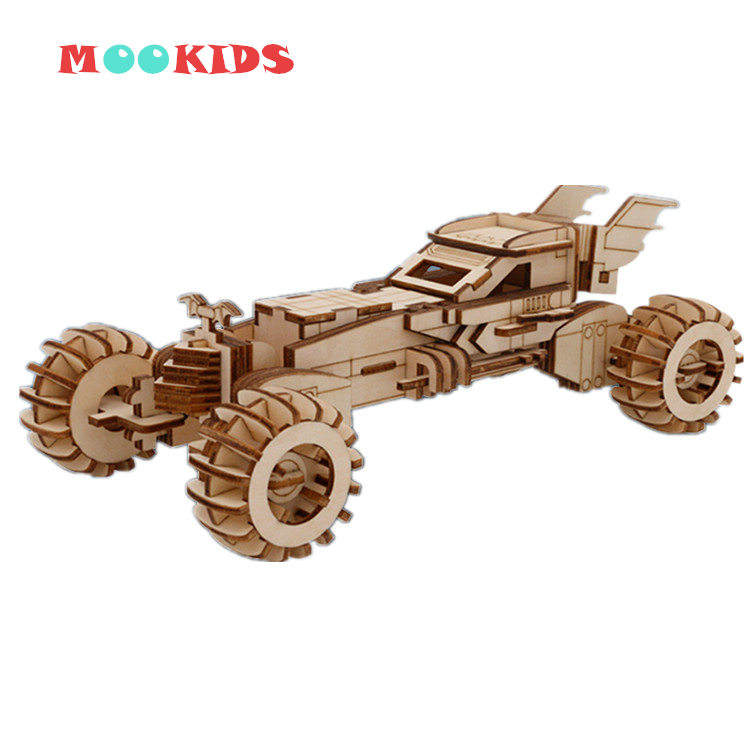 DIY деревянные головоломки, игрушки для автомобиля, 3D игры, мультфильм, колесница, автомобиль, летучая мышь, вагон, модель здания, развивающие игрушки для взрослых и детей