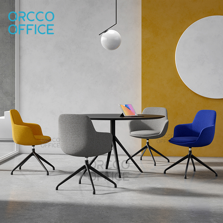 Design Comfortable Hotel Office Cafe Shop restaurant Hotel Velvet Fabric Leather Cushion Upholstery Canteen Cafe Lounge Chair