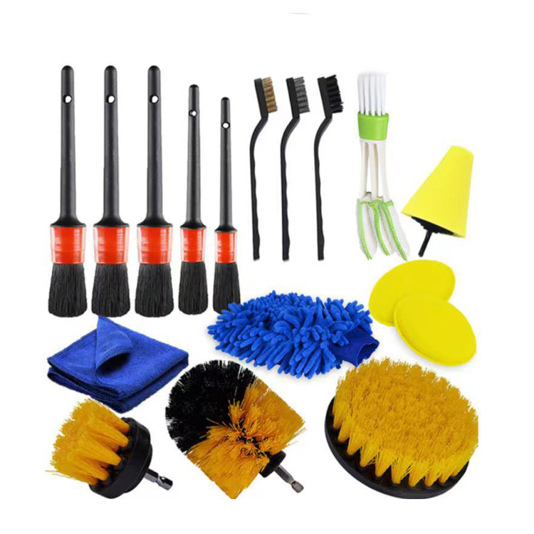 Hot Sell Auto Car Care Detail Wash Brushes Kit/Car Cleaning Set