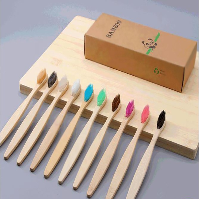 Factory direct adult bamboo toothbrush home toiletries travel hotel tail bamboo toothbrush wholesale custom