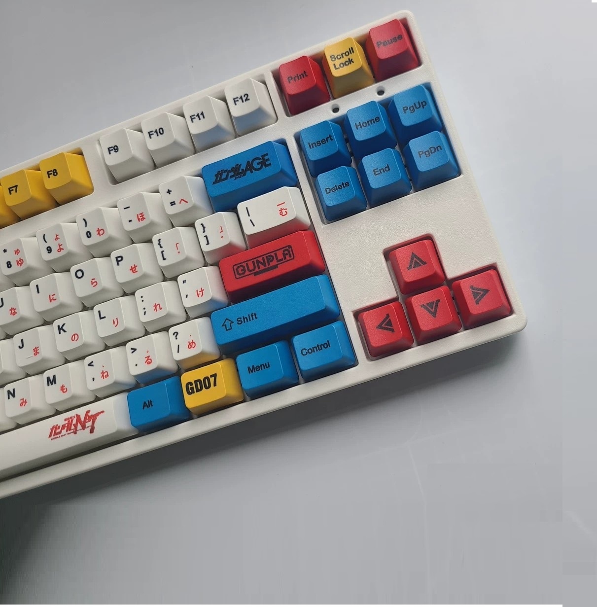 OEM профиль 126 клавиши краситель сублимационный семена GUNDAM Keycap PBT Набор колпачков с английской и японской раскладкой