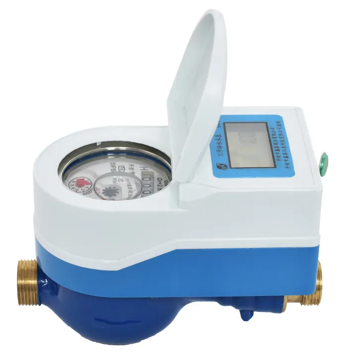 china factory water measuring meter brass plastic ic card water meter with valve controlled