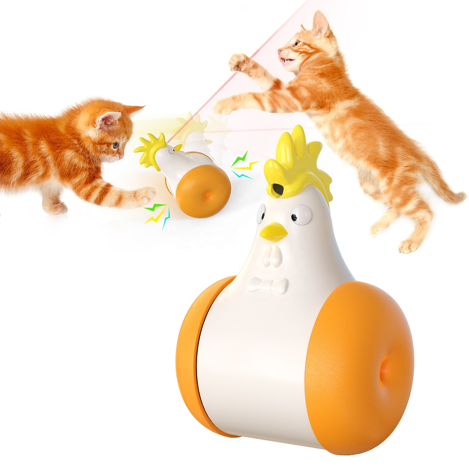 Hot Selling Durable Infrared Light Automatic Pet Cat Interactive Toy Cat Calling Device Movable Wheel Sliding Cat Tumbler Toy
