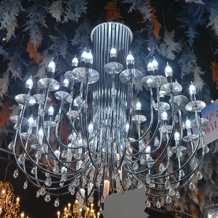 2021 LATEST sliver color large chandelier lamp for event decoration
