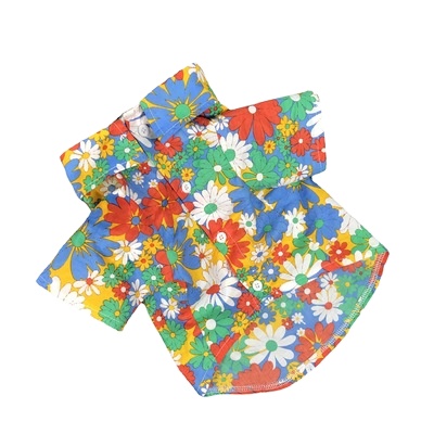 Small dog summer thin flower shirt Cat cotton pet clothes