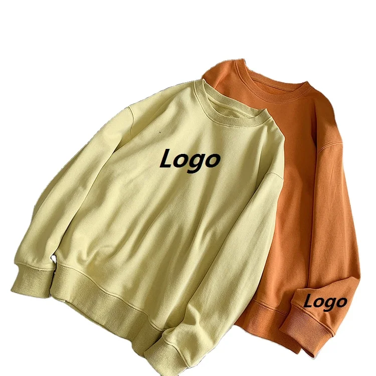 unisex 100% Cotton crew neck long sleeve sweatshirt