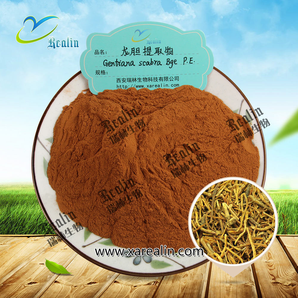 Functional Supplements Gentiana Scabra Bge Chinese Gentian Root Extract 2% 3% 5% Gentiopicroside