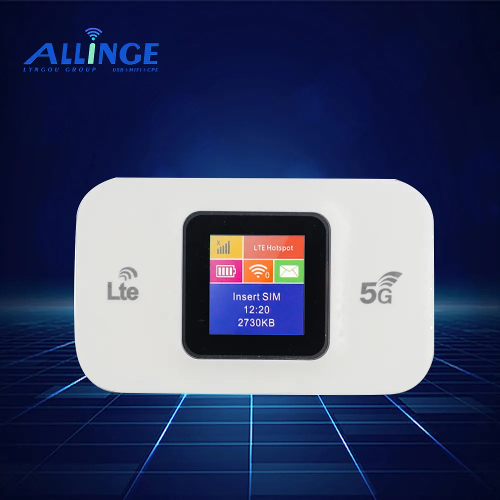 ALLINGE SDS1694 Unlocked E5785 4g Modem Wifi Router with LCD Display Screen 3000mAh Wireless Router with SIM Card Slot