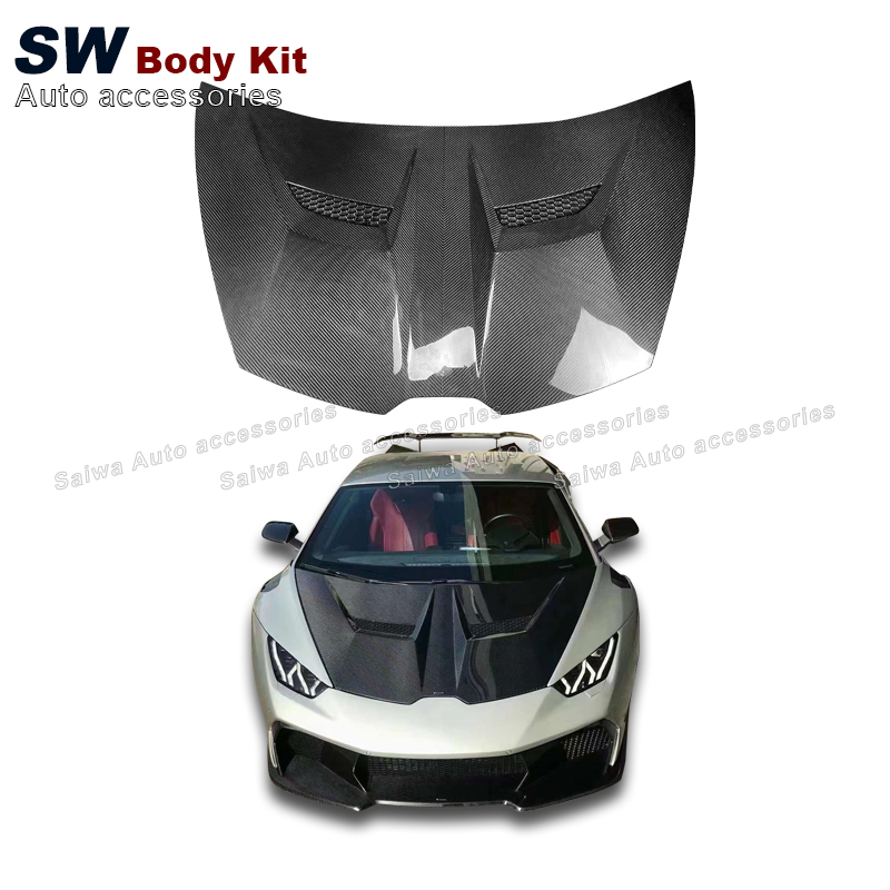 Двусторонняя V-образная крышка из углеродного волокна для Lamborghini LP580 LP610-4 Huracan