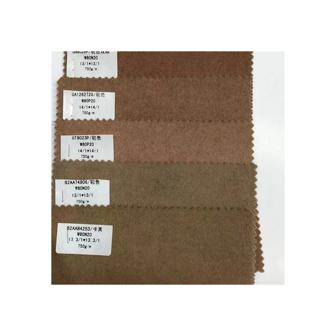 80% Wool 20% Nylon Double Sided Coating Wool Fabric Heavyweight In Stock