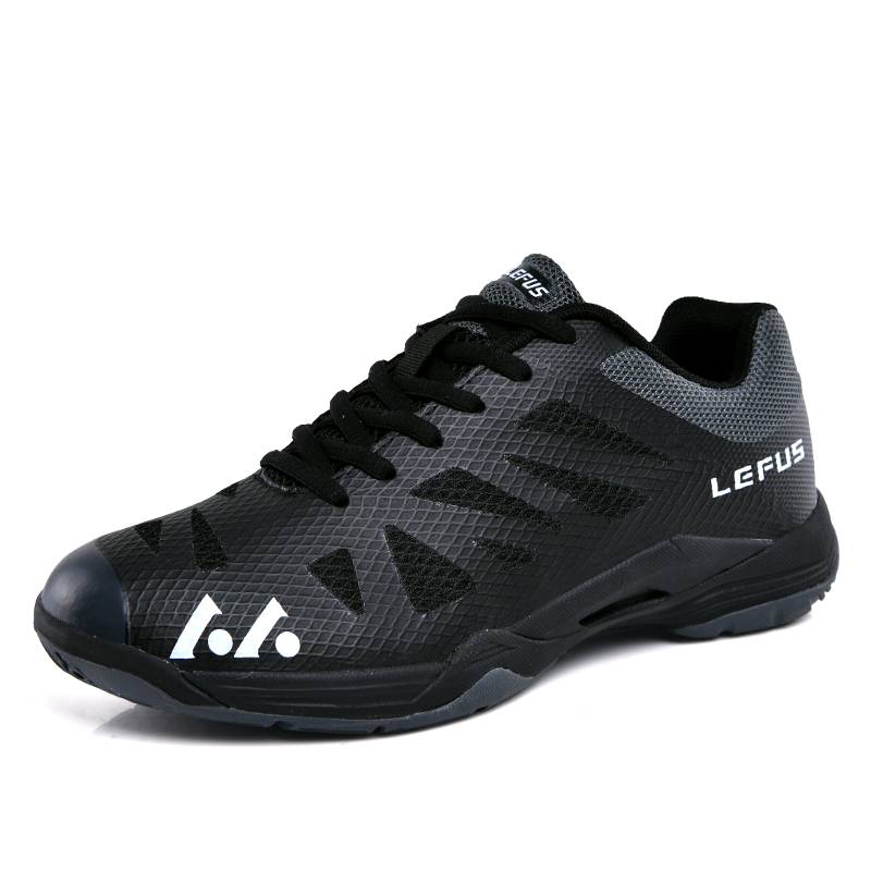 Professional Training Badminton Shoes Rubber Leather+Cloth Orange Men Badminton Sports Shoes