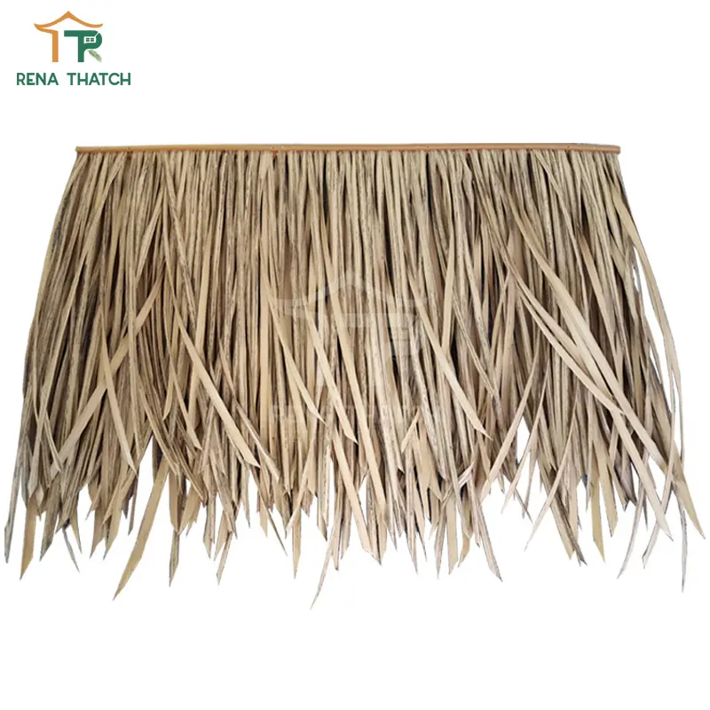Fireproof plastic synthetic thatch for roof
