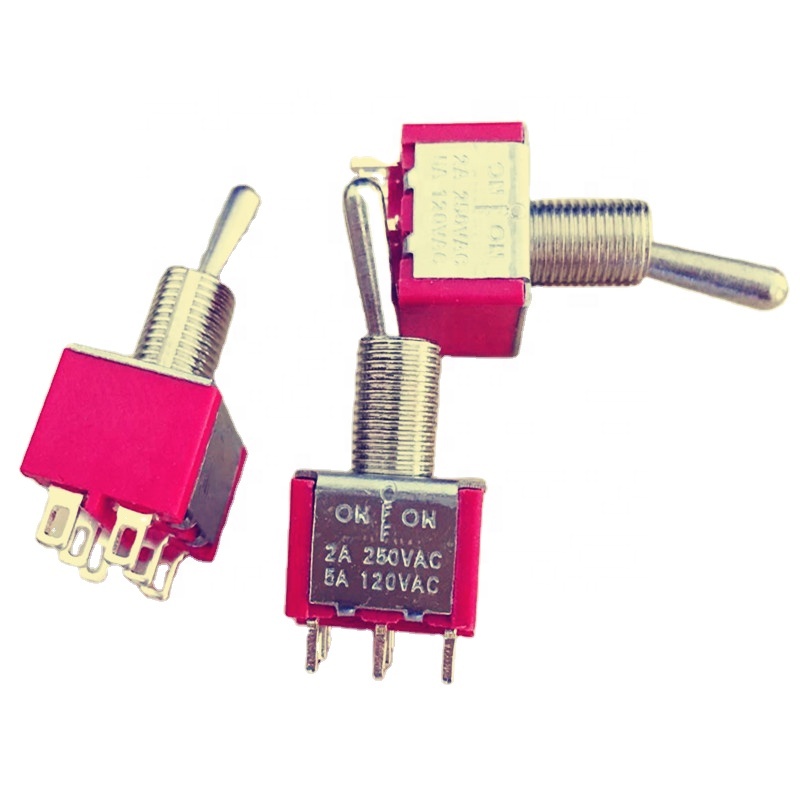 ANHEDA Высокое качество Заводская цена DPDT 6 Pin ВКЛ-ВЫКЛ-ВКЛ тумблер