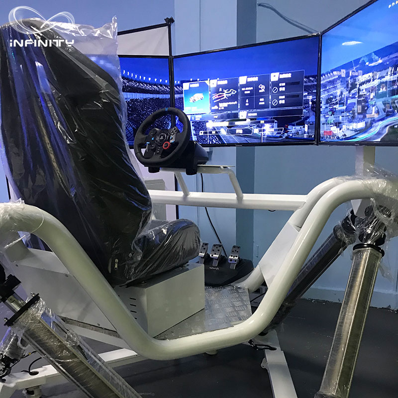 Exciting 6DOF 3 Screens new racing motion simulator race game seat driving simulation car racing game machine For Sale