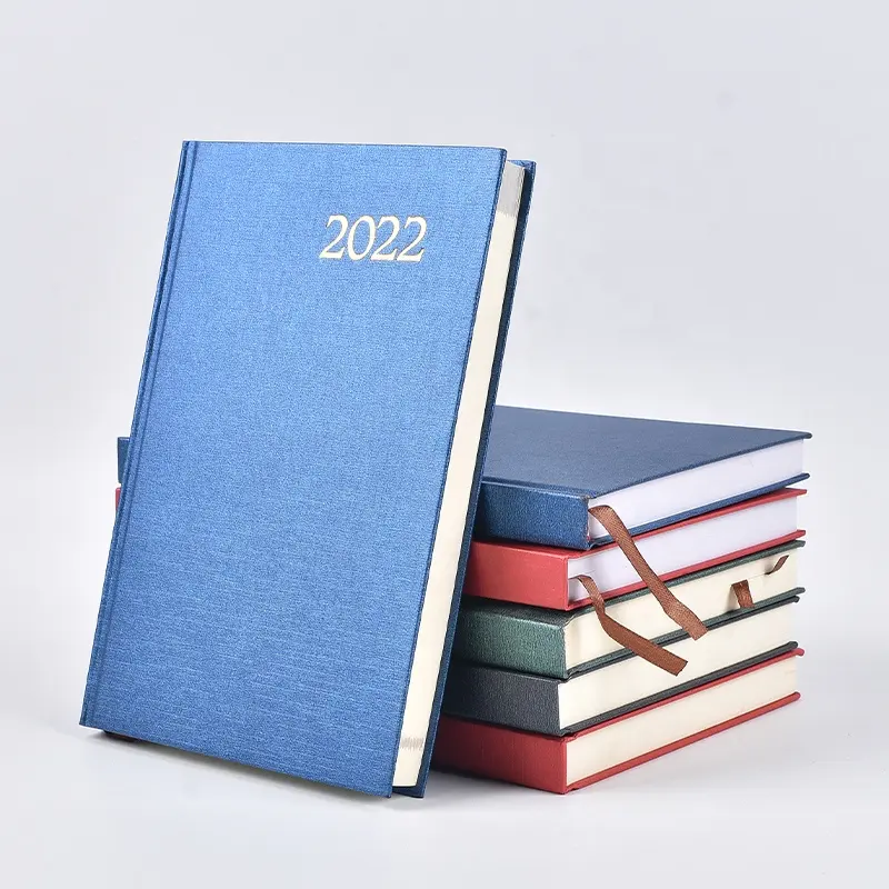 Custom 2022 Office Supply Business Planner PU Leather A5 Diary Agenda Calendar Notebook