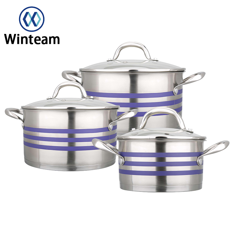 Кухонная посуда Winteam, суповая кастрюля, кастрюля с прямым корпусом для кухонного использования, приготовление пищи