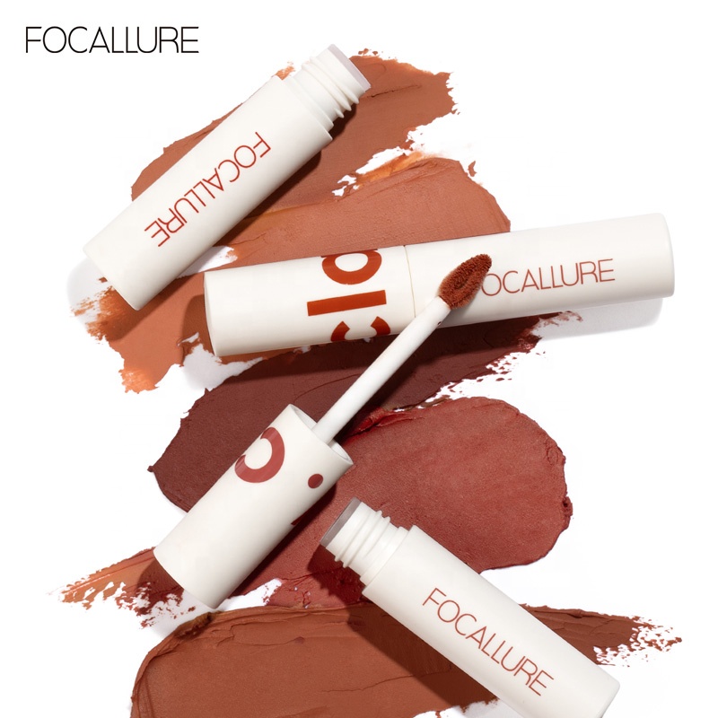 FOCALLURE, оптовая продажа, макияж, веганская жидкая помада, нюдовые матовые Жидкие помады, глина для губ, водостойкая