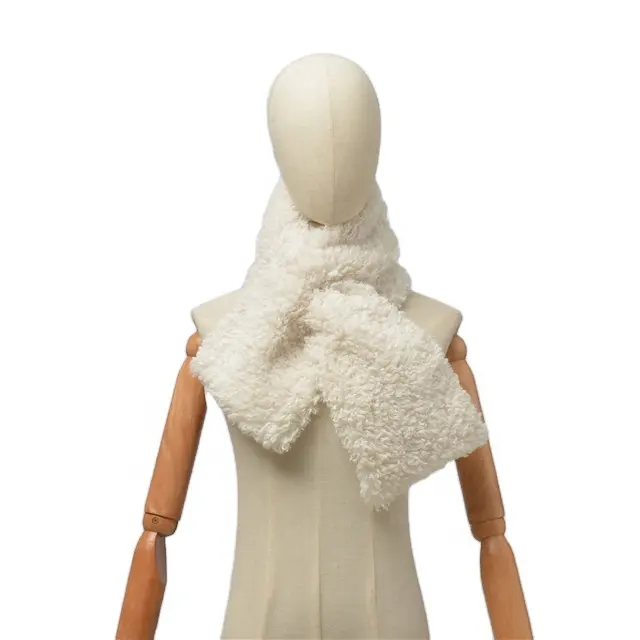 Новый дизайн, милая уличная ткань из искусственного меха, индивидуальный стиль, повседневный стеганый теплый зимний шарф для женщин