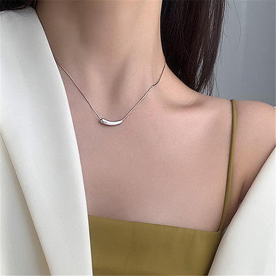 Minimalist Real Gold Plated Titanium Steel Necklaces Stainless Steel Geometric Necklace For Friends