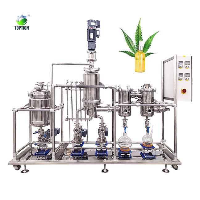 continuous distillation wiped film distillation machine short path molecular distillation system