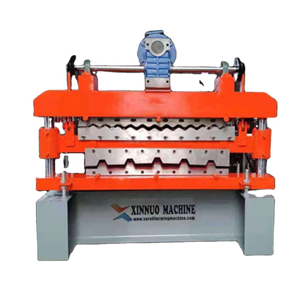 Double layer IBR and corrugated roof sheet panel roll forming machine