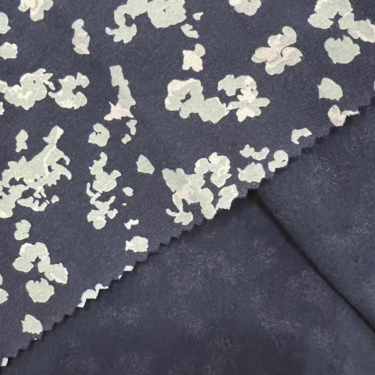 knit jersey custom printed cotton spandex fabric thin knit brushed cotton jersey fabric