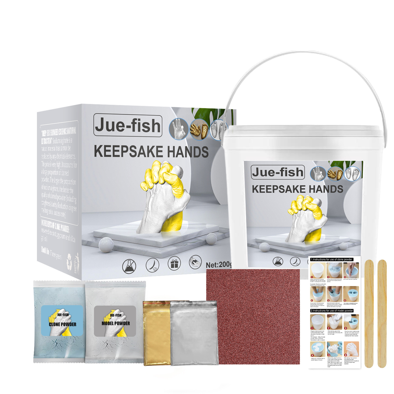 JUE-FISH 3D гипсовая лепка клонируемая пудра детская рука ноги сохранить лепка глина мини-набор DIY детские отпечатки рук следы плесень порошок