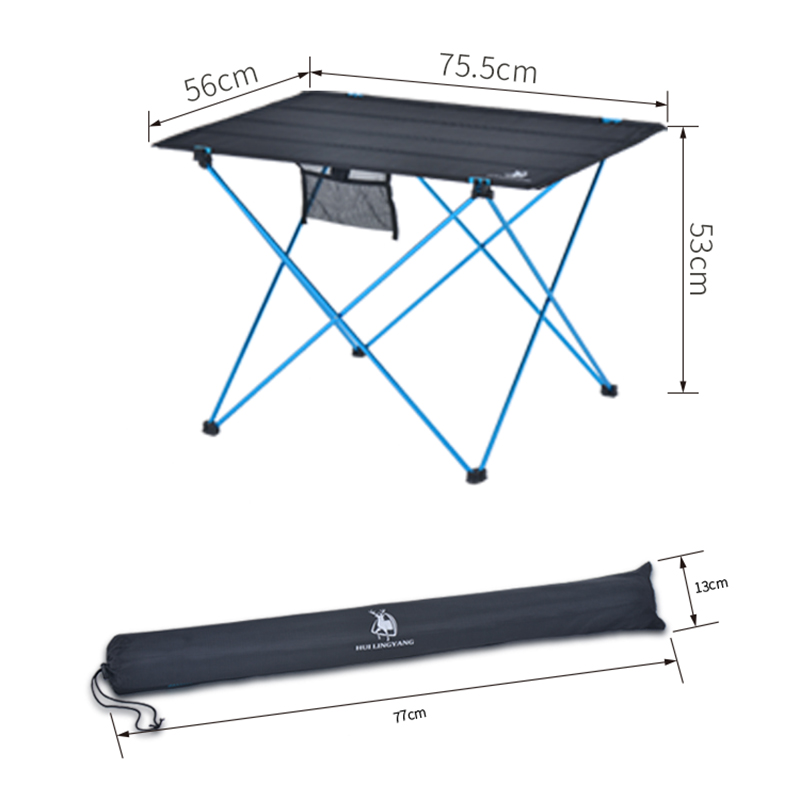 Outdoor Portable Folding Camping Aluminium Table Beach Picnic Fishing Table