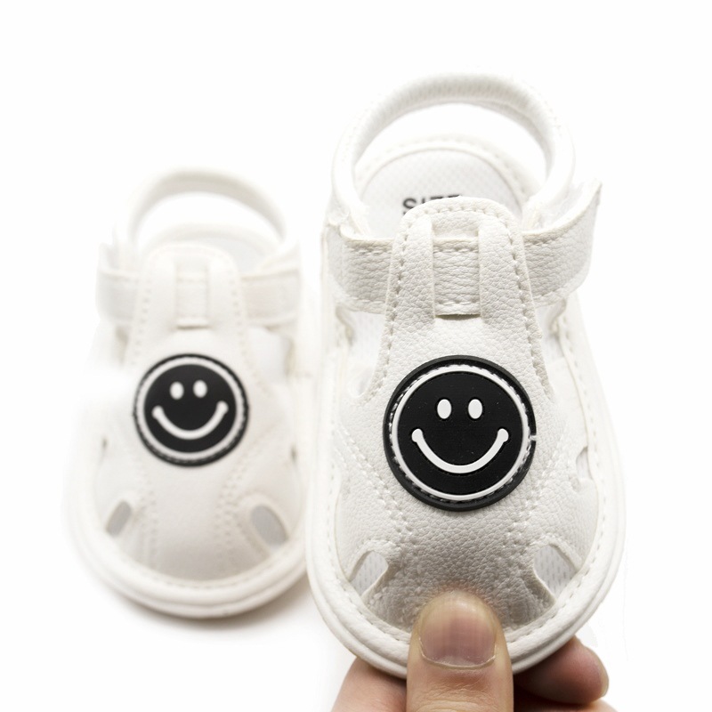 Summer girl boy walk shoes toddler rubber anti-slip smile face baby shoes cute shoes baby girl 2020