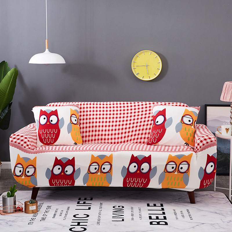 Home decoration printing sofa cover, wholesale protection elastic Couch Slipcover super soft elastic material sofa cover/