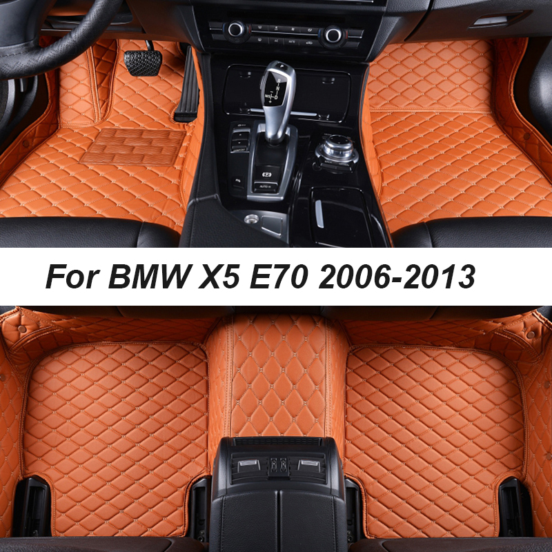 Автомобильные коврики для BMW X5 E70 2006-2013 дропшиппинг центр Авто аксессуары для интерьера 100% подходят кожаные ковры коврики подножки