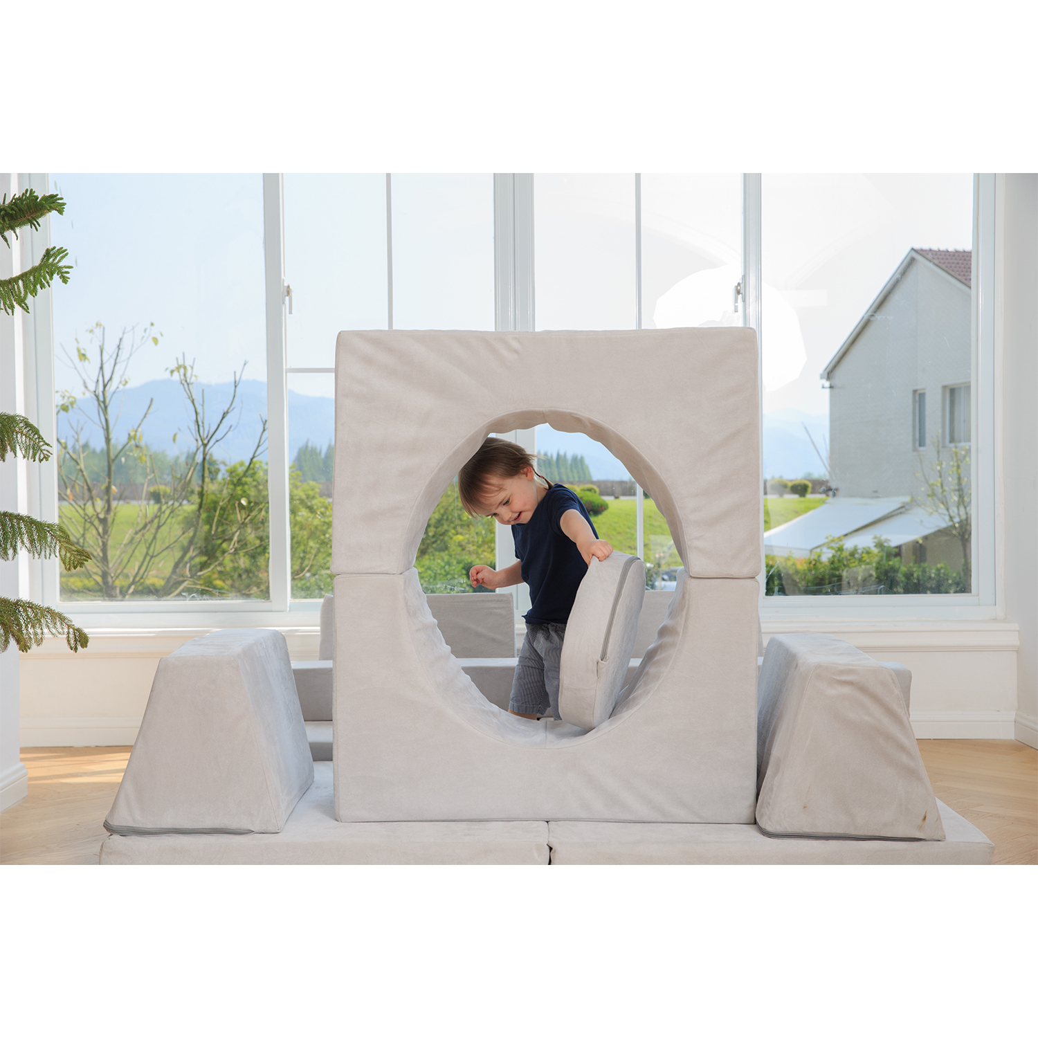 Easy Cleaning Zipper Foam Folding Children Microsude Waterproof Kids Playing Couch Cushion