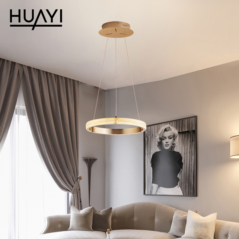 Huayi, конкурентоспособная цена, домашняя вилла, кухня, внутреннее украшение, алюминиевая Золотая светодиодная Подвесная лампа