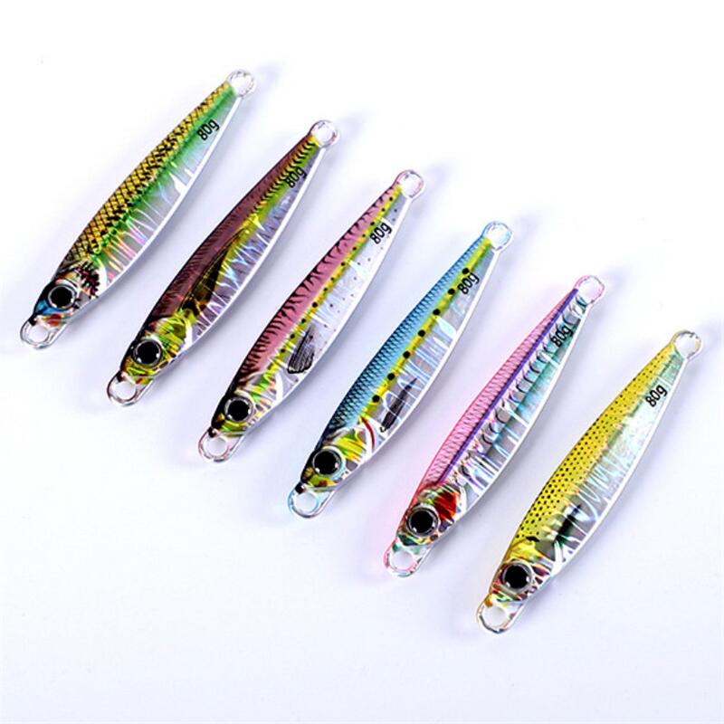 Hot Selling 10g-120g 3D Printing Tungsten Metal Jig Lure Slow Pitch Tungsten Fishing Jigging