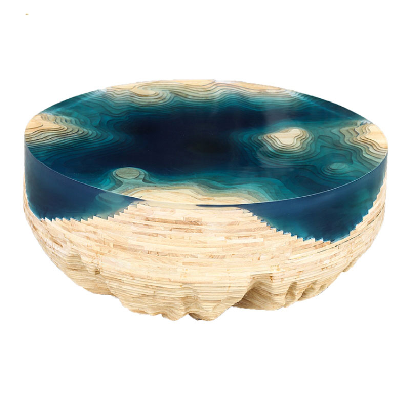 Sales Office Sculpture Shaped Coffee Table Designer Model Hotel Lobby Resin Table Villa Model House Soft Decoration